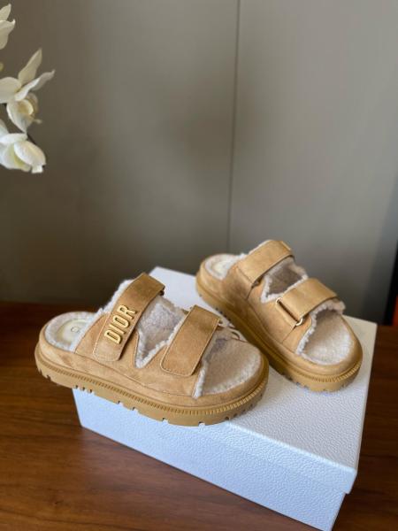 DIOR DiorAct Slide Slippers Women's Brown