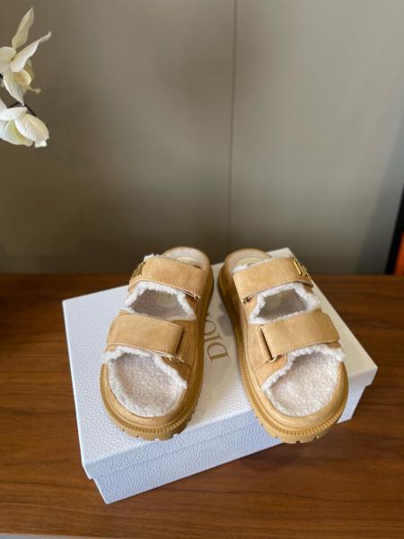 DIOR DiorAct Slide Slippers Women's Brown