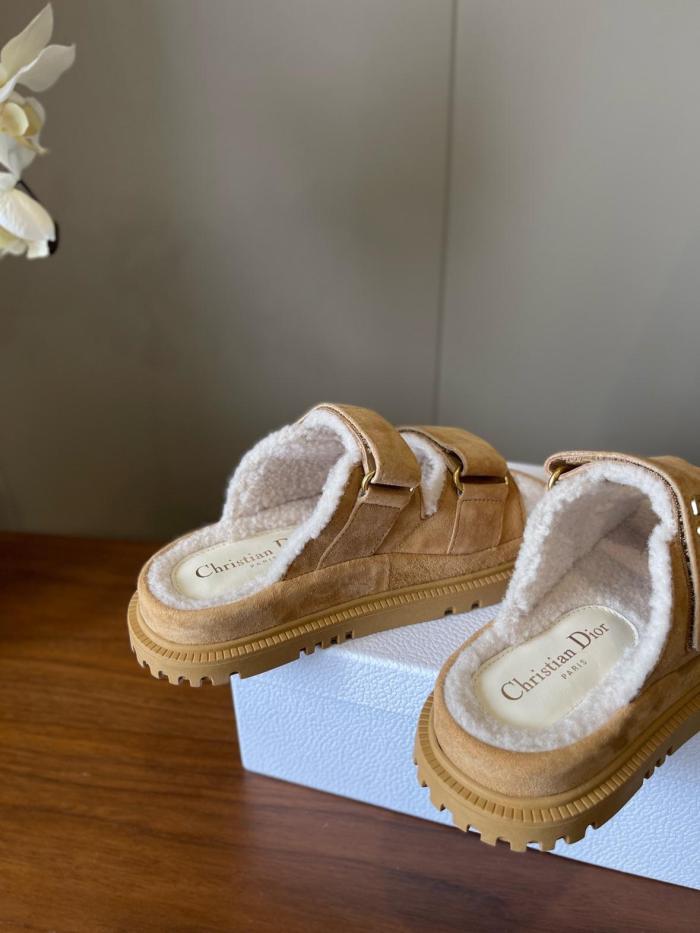 DIOR DiorAct Slide Slippers Women's Brown