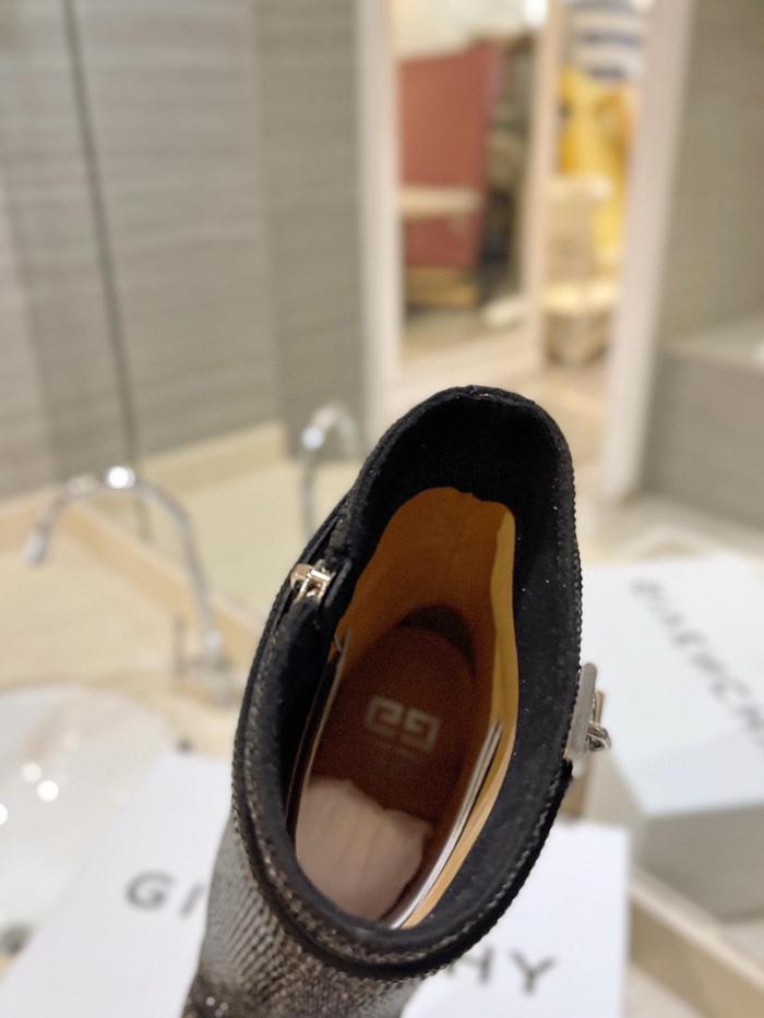 Givenchy Shark Lock Knee Medium Boots Women's Black