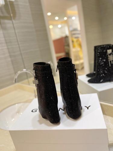 Givenchy Shark Lock Knee Medium Boots Women's Black