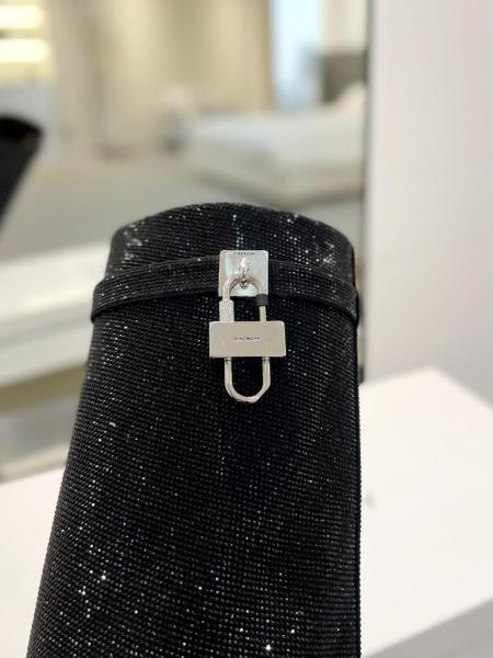 Givenchy Shark Lock Knee high Boots 3.5cm Women's Black