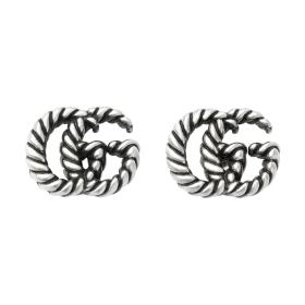 GUCCI 925 Sterling Silver Earrings Women's Silver