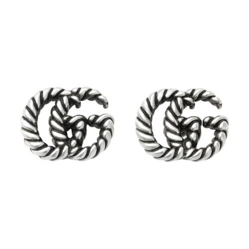 GUCCI 925 Sterling Silver Earrings Women's Silver