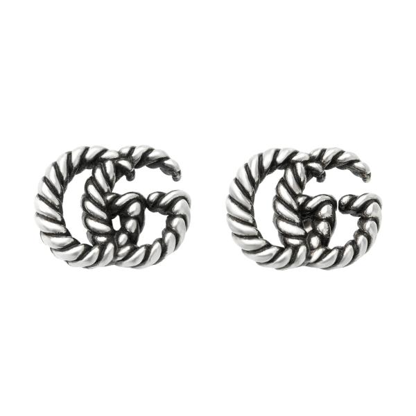 GUCCI 925 Sterling Silver Earrings Women's Silver