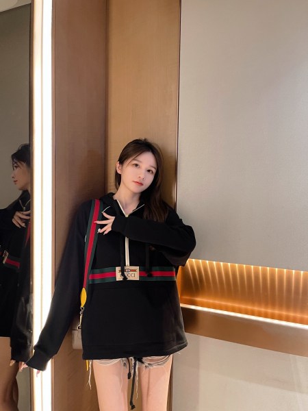 GUCCI Web stripe Cotton Hoodie