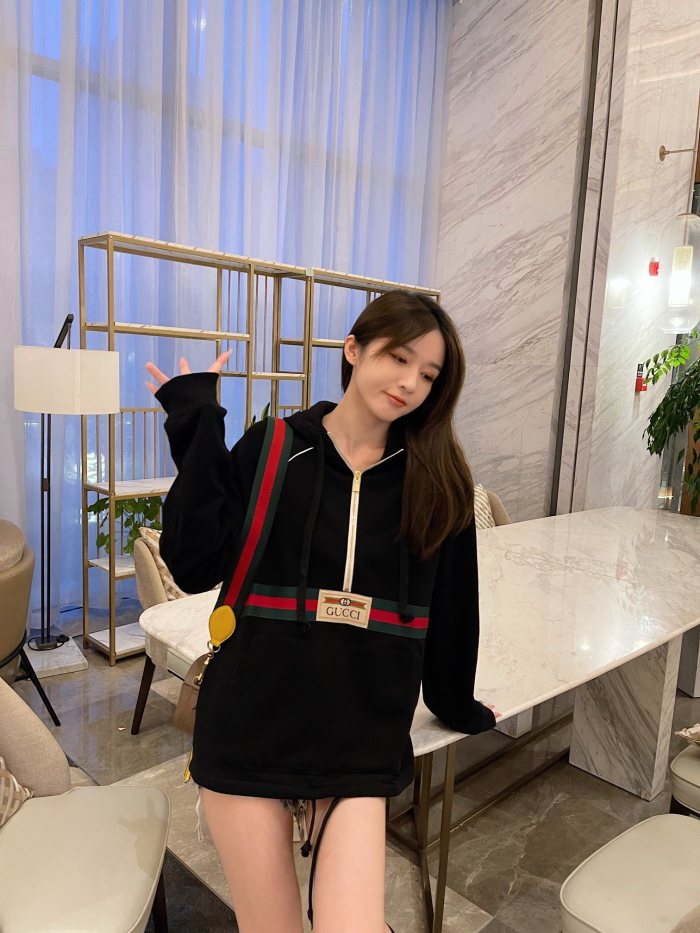 GUCCI Web stripe Cotton Hoodie