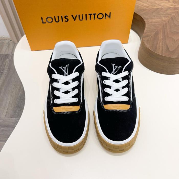 LOUIS VUITTON Tilted Low top Skateboard Shoes Men's Black