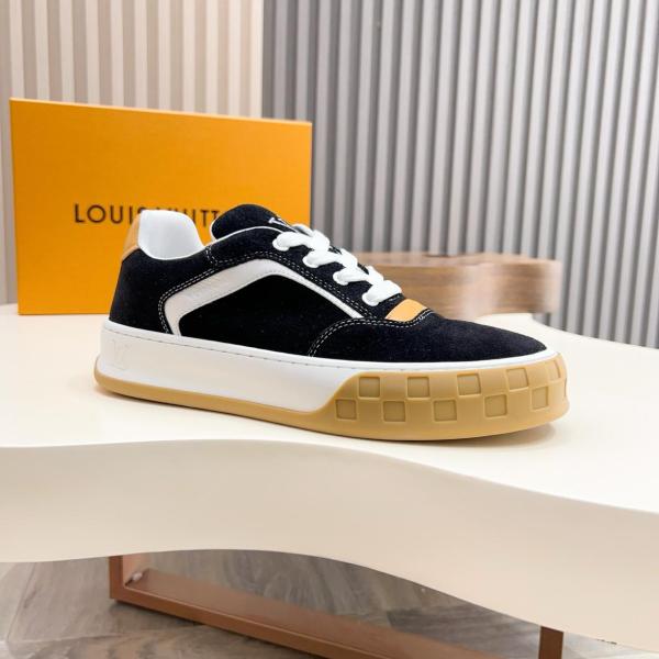 LOUIS VUITTON Tilted Low top Skateboard Shoes Men's Black