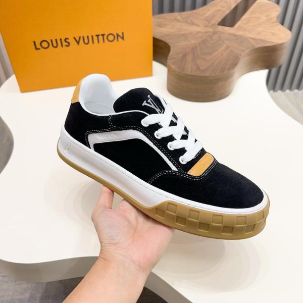 LOUIS VUITTON Tilted Low top Skateboard Shoes Men's Black