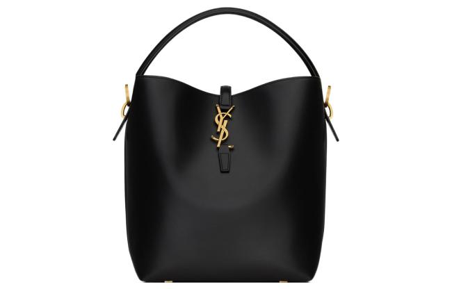 SAINT LAURENT Shiny Cow Leather Shoulder Bag, Crossbody Bag, Handbag Women's Black 742828-2R20W-1000 size 20*16*25 cm