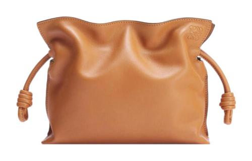 LOEWE Flamenco Calfskin One Shoulder Crossbody Clutch Mini Women's Warm Orange A411FC2X37-2586 size 23.9*9*18 cm