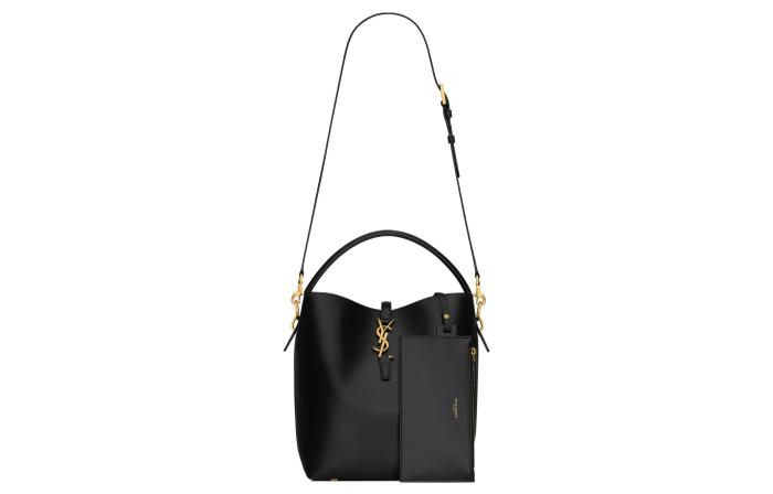 SAINT LAURENT Shiny Cow Leather Shoulder Bag, Crossbody Bag, Handbag Women's Black 742828-2R20W-1000 size 20*16*25 cm
