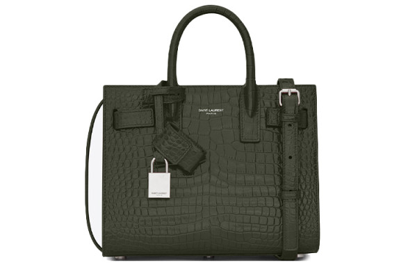 SAINT LAURENT SAC DE JOUR Calfskin Shoulder Bag Crossbody Bag Handbag Extra Mini Women's Dark Green 392035-DND1N-3045 size 21.84*10.41*17.78 cm