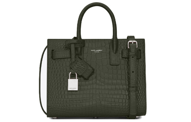 SAINT LAURENT SAC DE JOUR Calfskin Shoulder Bag Crossbody Bag Handbag Extra Mini Women's Dark Green 392035-DND1N-3045 size 21.84*10.41*17.78 cm