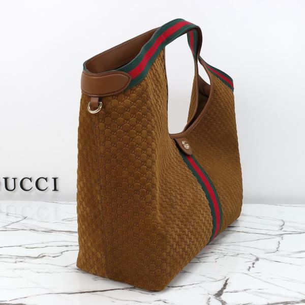 GUCCI Suede Handbag Large Unisex Brown 853971-AAEGH-2145 size 59.9/41.9*16*47 cm