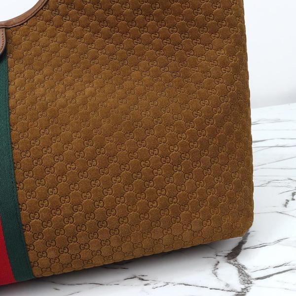 GUCCI Suede Handbag Large Unisex Brown 853971-AAEGH-2145 size 59.9/41.9*16*47 cm