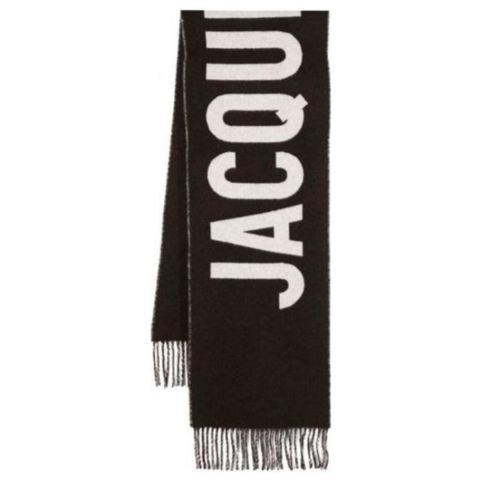 Jacquemus Logo Jacquard Fringed Edge Scarf