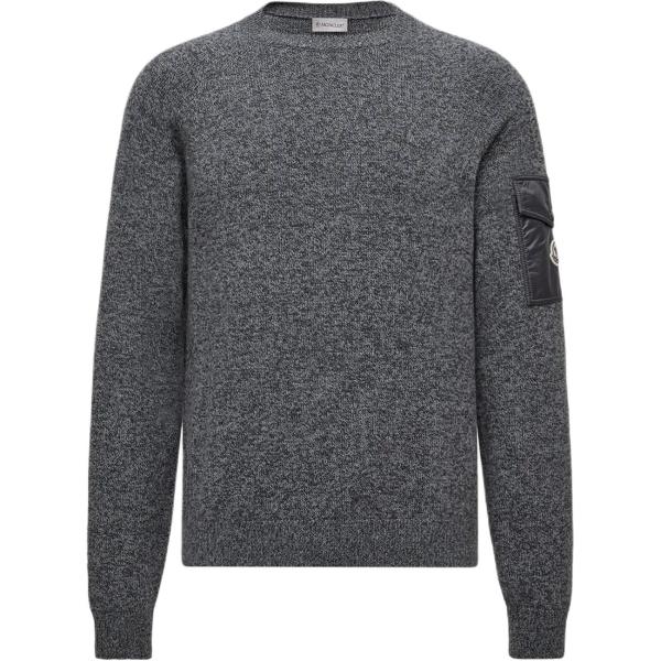 Moncler Logo Patch Crewneck Jumper