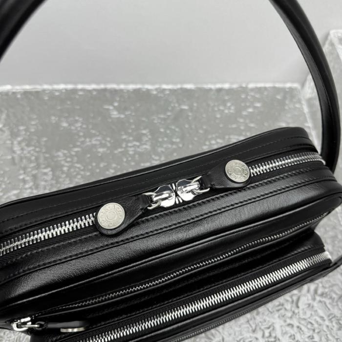 Acne Studios Calfskin One Shoulder Handbag Small Women's Black C10240-900 size 26*7*16 cm