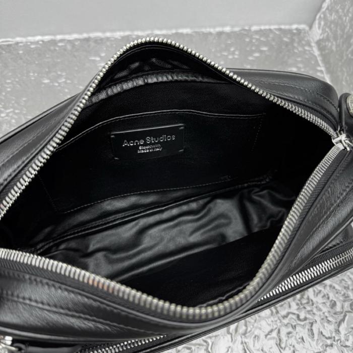 Acne Studios Calfskin One Shoulder Handbag Small Women's Black C10240-900 size 26*7*16 cm