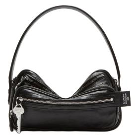 Acne Studios Calfskin One Shoulder Handbag Small Women's Black C10240-900 size 26*7*16 cm