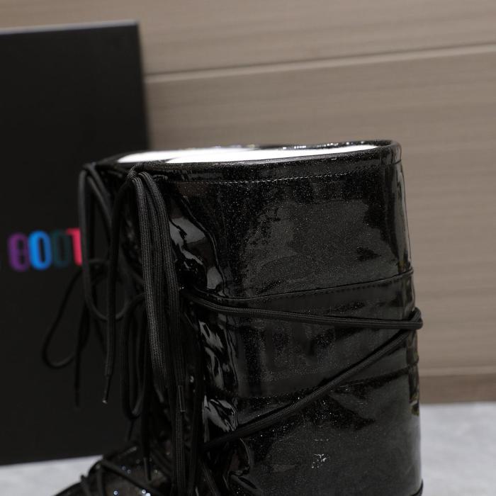 Moon Boot Icon Glitter Lace Up Boots