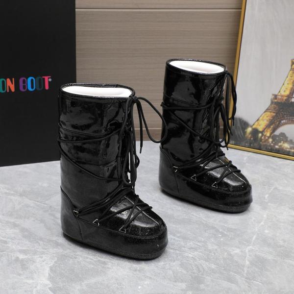 Moon Boot Icon Glitter Lace Up Boots
