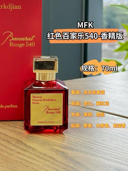 MAISON FRANCIS KURKDJIAN MFK Baccarat Rouge 540 Crystal Red Perfumes Potpourri Accord Parfum Saffron Ambergris