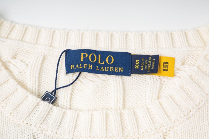 Polo Ralph Lauren Logo Embroidered Cable Knit Jumper