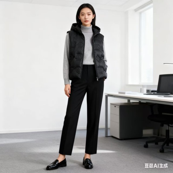  Louis Vuitton Guersac Hooded Diagonal Quilted Vest 