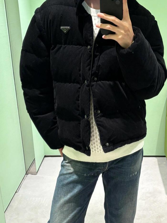 PRADA Down Jackets Men's Black