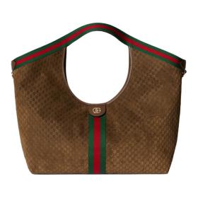 GUCCI Suede Handbag Large Unisex Brown 853971-AAEGH-2145 size 59.9/41.9*16*47 cm