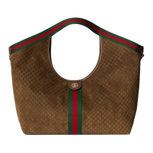 GUCCI Suede Handbag Large Unisex Brown 853971-AAEGH-2145 size 59.9/41.9*16*47 cm