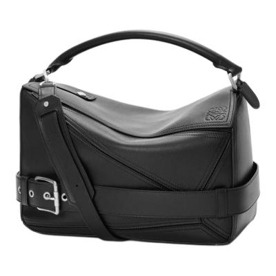 LOEWE Puzzle Calfskin Handbag Large Men's Black B510BP1X01-1100 size 33*14.7*21.5 cm