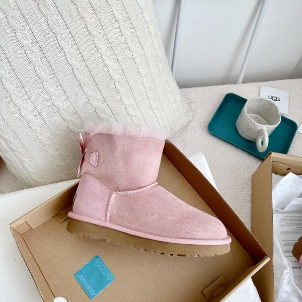 UGG Mini Baley Bow Ii Snow Boots Pink Women's