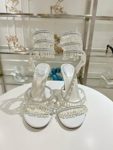 RENE CAOVILLA Cleo One Strap Sandals Women's White