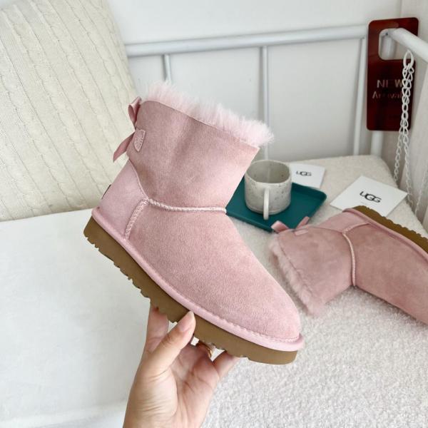 UGG Mini Baley Bow Ii Snow Boots Pink Women's