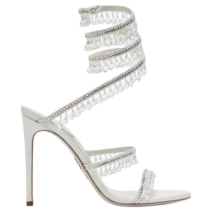 RENE CAOVILLA Cleo One Strap Sandals Women's White