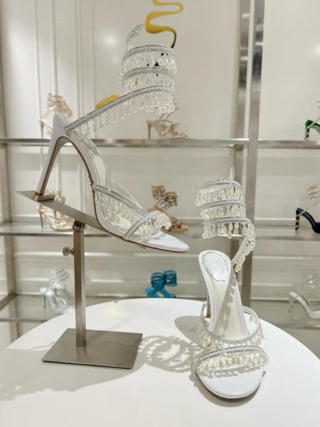 RENE CAOVILLA Cleo One Strap Sandals Women's White