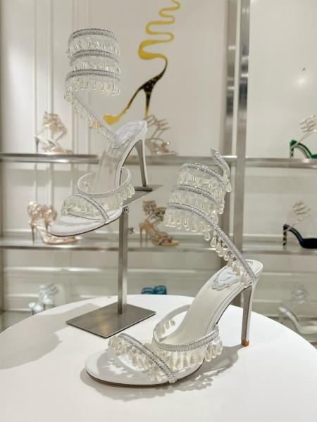 RENE CAOVILLA Cleo One Strap Sandals Women's White