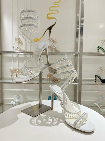 RENE CAOVILLA Cleo One Strap Sandals Women's White