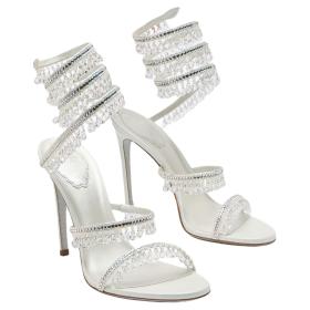 RENE CAOVILLA Cleo One Strap Sandals Women's White