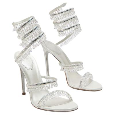 RENE CAOVILLA Cleo One Strap Sandals Women's White
