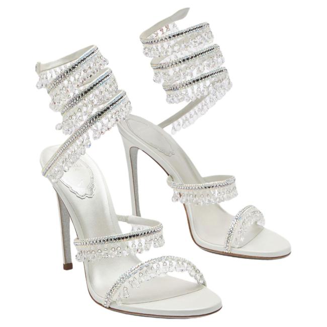 RENE CAOVILLA Cleo One Strap Sandals Women's White