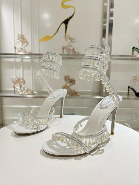 RENE CAOVILLA Cleo One Strap Sandals Women's White