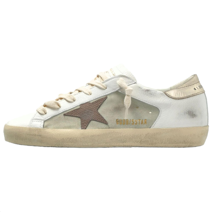 Golden Goose Superstar White Light Brown Platinum