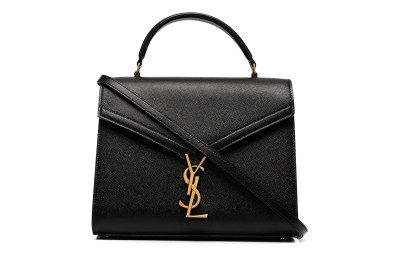 SAINT LAURENT CASSANDRA Grained Embossed Leather Crossbody Bag, Handbag, Shoulder Bag Medium Women's Black 623931BOW0W1000 size 25*12*22 cm