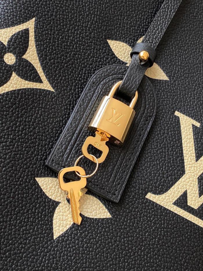 LOUIS VUITTON Grand Palais Grained Calfskin One Shoulder Handbags Women's Black M45842  size  34*24*15 cm