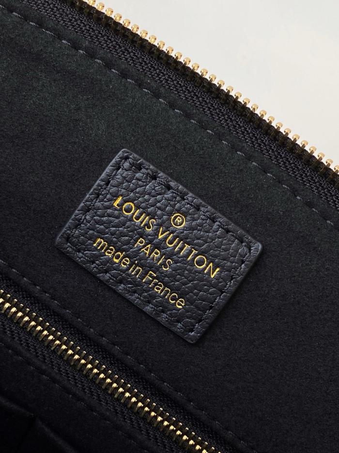 LOUIS VUITTON Grand Palais Grained Calfskin One Shoulder Handbags Women's Black M45842  size  34*24*15 cm